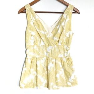Merona Yellow Paisley Sleeveless Top